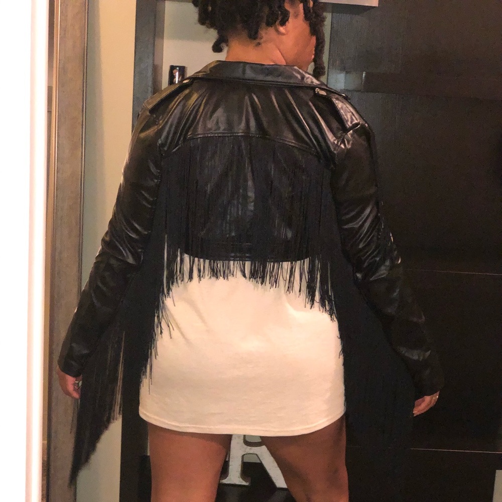 Black fringe jacket